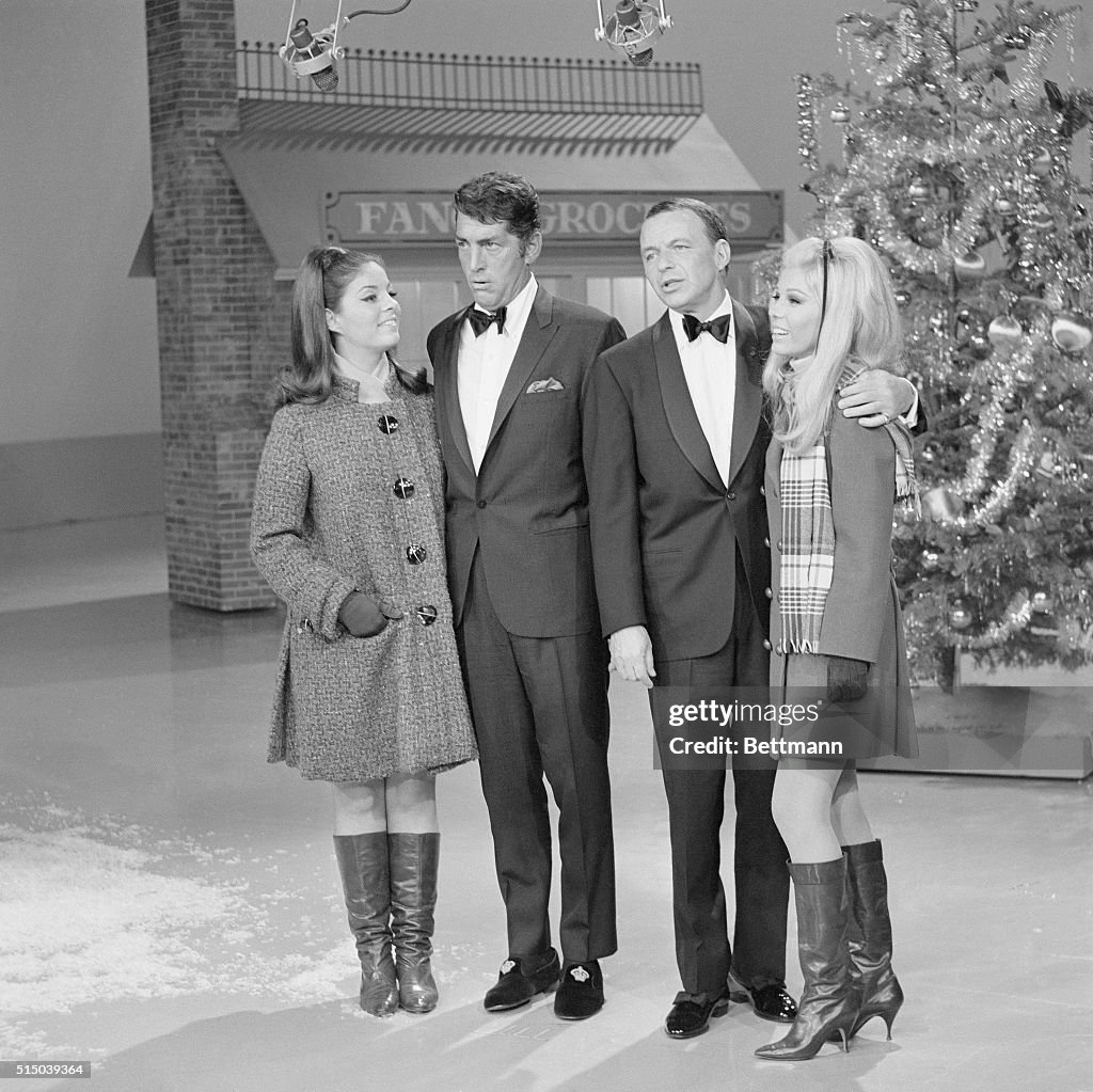Dean Martin and Frank Sinatra with Their Daughters