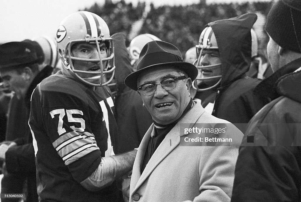 Vince Lombardi with Football Players