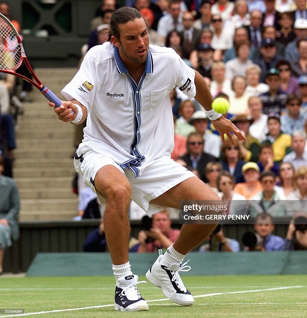 Patrick Rafter Backhand Australian Patrick Rafter returns a forehand volley during his final ...