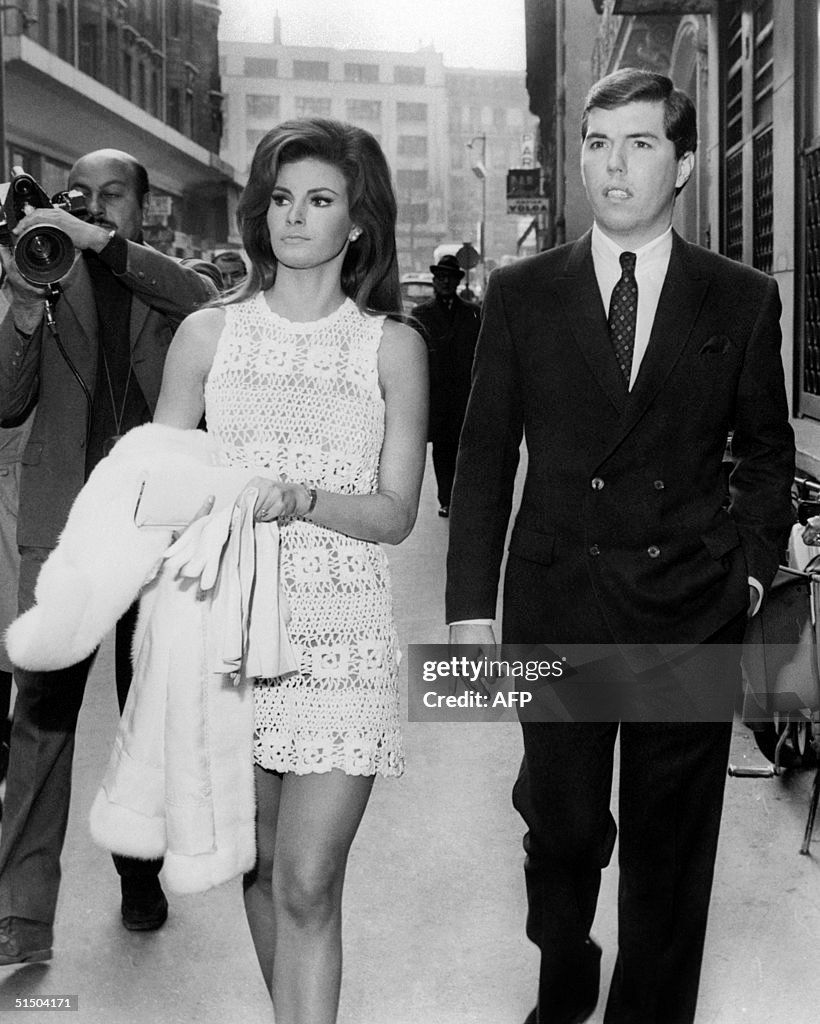 US actress Raquel Welch and her new-wed husband US