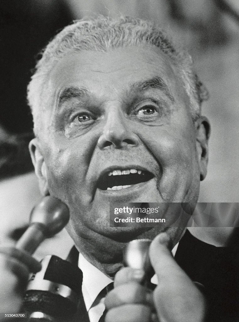 John Diefenbaker Speaking at Press Conference