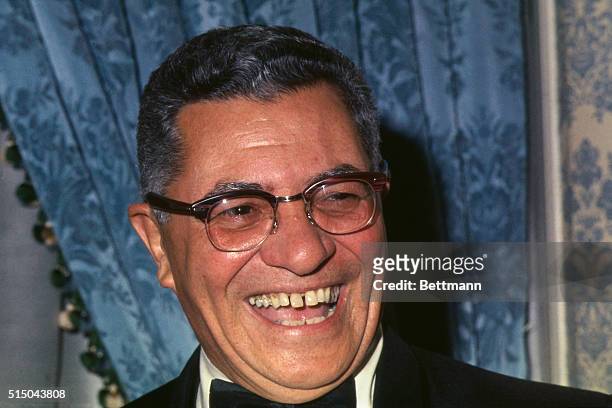 Vince Lombardi, talks to newsmen here February 5th during Catholic Youth Organizations award dinner. The directors of the Green bay Packers announced...
