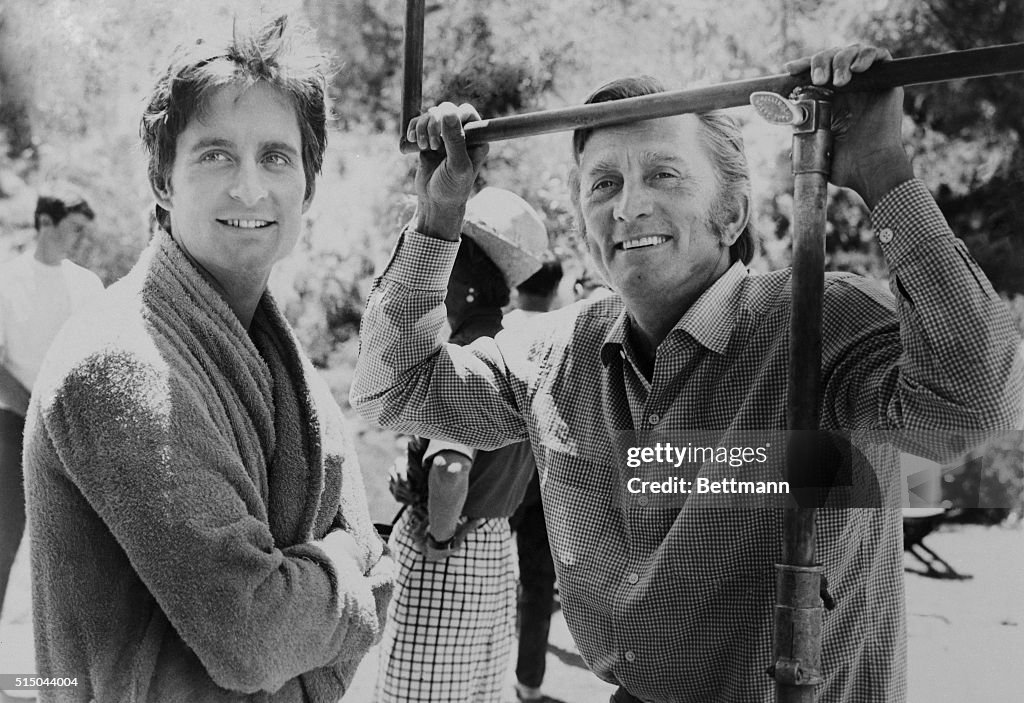 Kirk and Michael Douglas