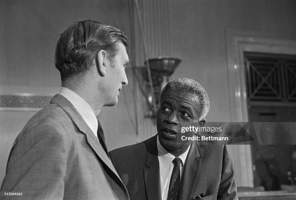 Jackie Robinson with Joseph Tydings