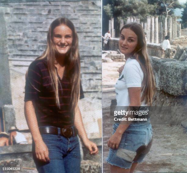 Two childhood pictures of heiress Patricia Hearst. Obtained from family sources, both were taken a year prior to her being kidnapped by the SLA...