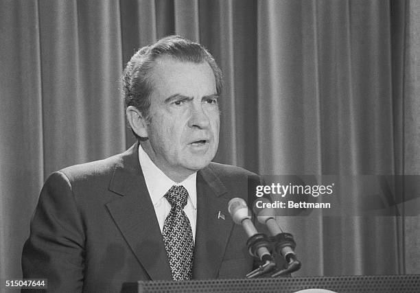 Washington: In a brief appearance before newsmen at the White House, Pres. Nixon said there have been "major developments" in a new investigation he...