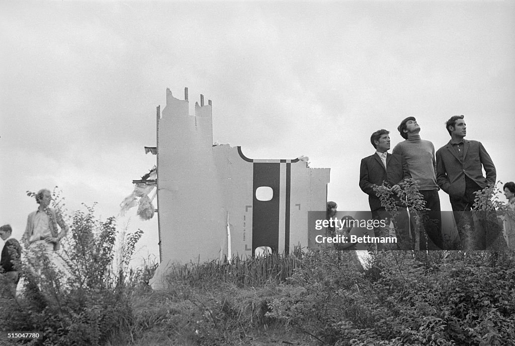 Observers and Investigators at Plane Crash in Paris