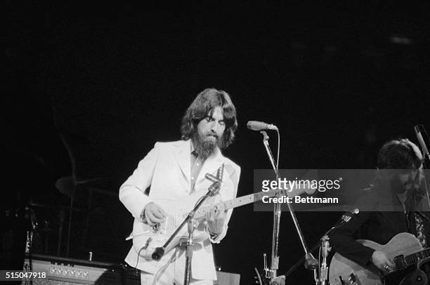Capacity crowds of 20,000 filled Madison Square Garden twice to watch ex-Beatles George Harrison and Ringo Starr, and folk prophet Bob Dylan in rare...