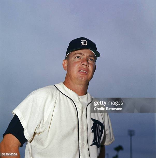 Florida: Norm Cash of Detroit Tigers during spring training. April 1964.