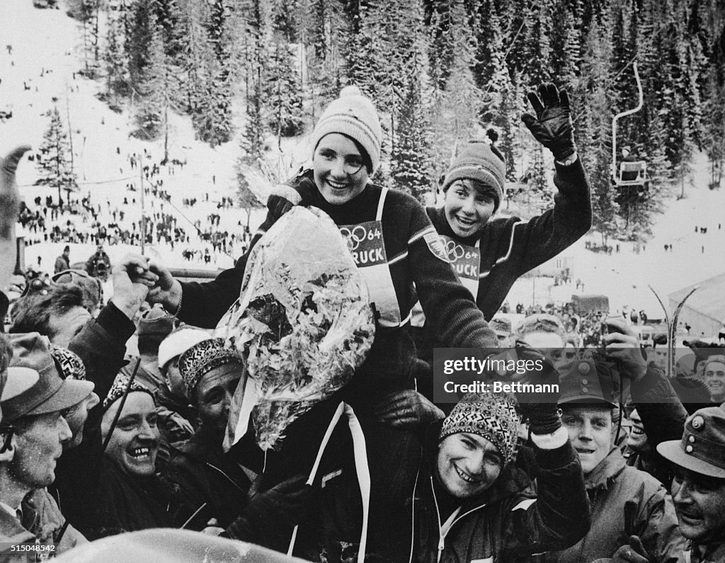 French Sisters Being Congratulated on Olympic Win