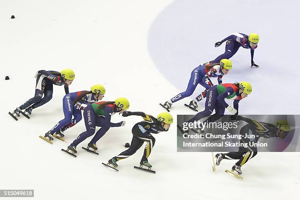 Yui Sakai and Hitomi Saito of Japan, Elena Viviani and Cecilia Maffei of Italy, Emina Malagich and Ekaterina Eferemenkova of Russia and Kim A-Lang...