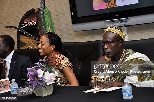 Ghanaian politician Samia Nkrumah meets with students and staff during a visit to Malcolm X College, Chicago, Illinois, September 4, 2009.