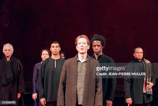 William Shakespeare's Tragedy of Hamlet characters are performed in English 24 November 2000 in the Theater of Bouffes du Nord in Paris by British...