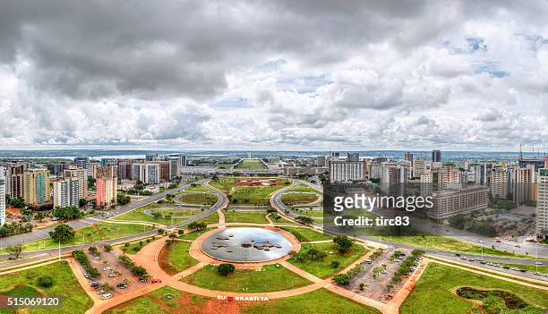 central brasilia view from the tv tower - distrito federal brasilia stock pictures, royalty-free photos & images