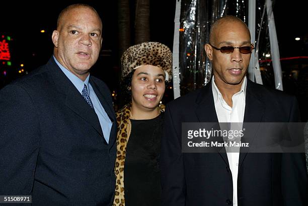 Rev. Robert Robinson, Alexandria Robinson and Ray Charles Robinson Jr. Arrive at the Universal Pictures Premiere of "Ray" at the Cinerama Dome on...