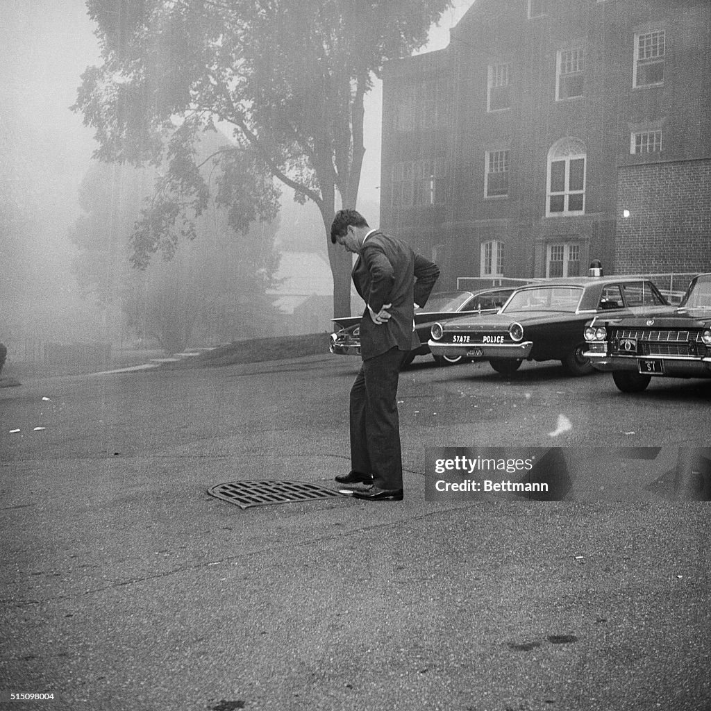 Side View of Robert Kennedy Looking Down