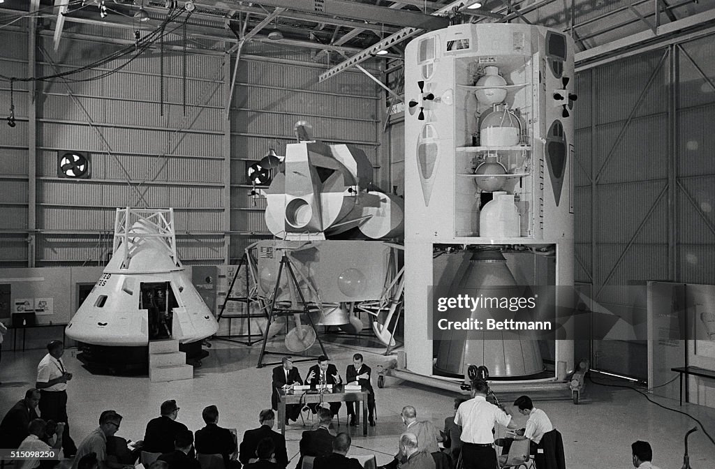 Apollo Crew Module Design Shown together for the 1st time during a press conference at North ...
