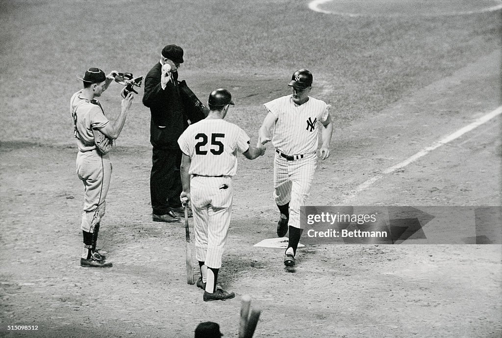 Roger Maris Crossing Home Plate