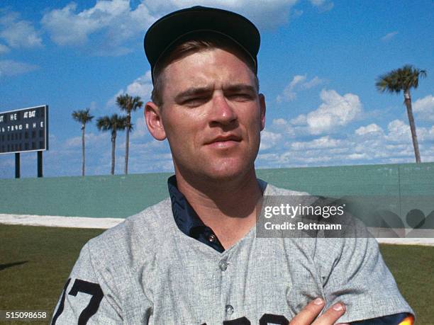 Denny McLain, Detroit Tigers pitcher, March 1967, during spring training.