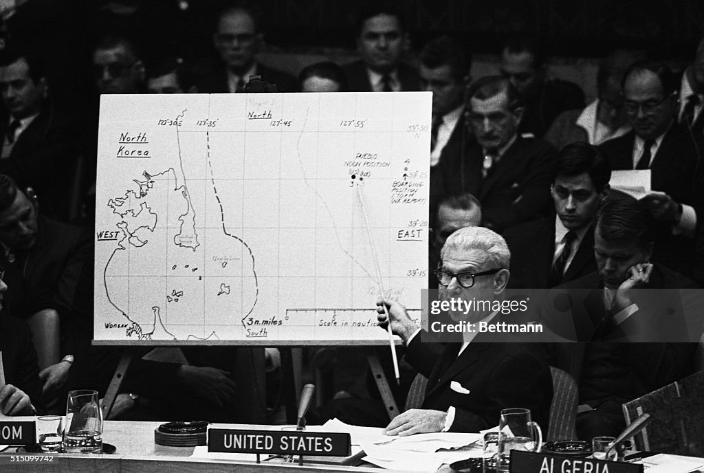 Ambassador Arthur Goldberg Giving U.N. Speech