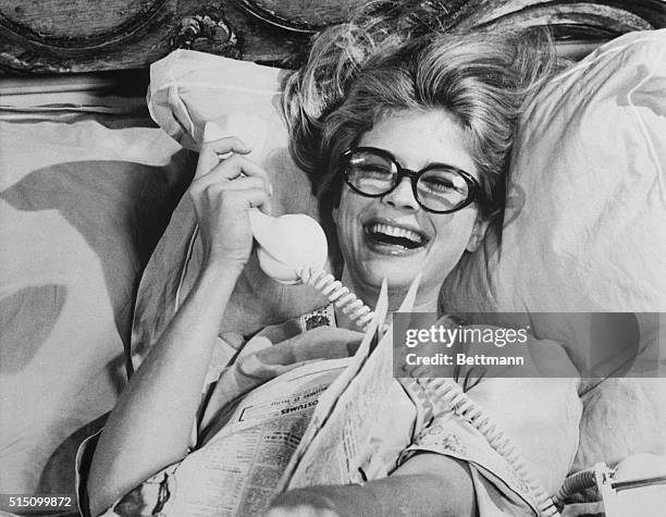 Bewitched, beautiful and bespectacled...Candice Bergen is an American model in Paris who wears glasses and laughs very hard at the telephone jokes of...