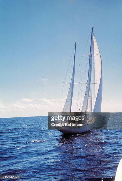 The Gypsey Moth IV had sailed solo around the worls by Francis Chichester. | Location: Sidney Harbor, Australia.