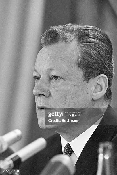 Portrait of Willy Brandt, German Vice Chancellor, Foreign Minister and Chairman of the German Social Democratic Party .