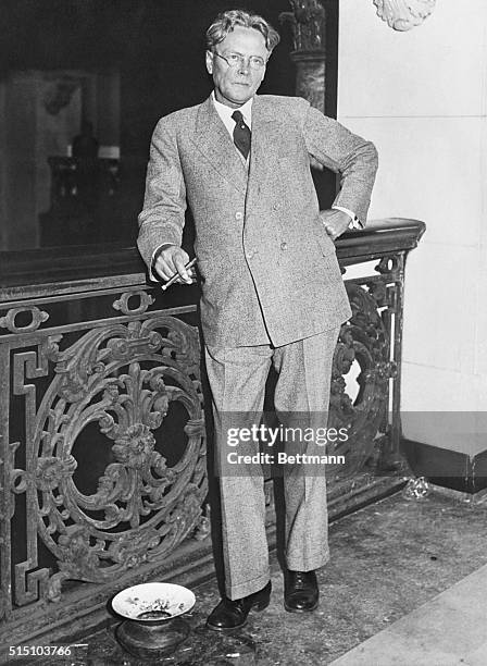 Leading Prosecution of Al Capone, Chicago, Illinois: District Attorney George E. Q. Johnson in the corridor of the Federal Building in Chicago,...