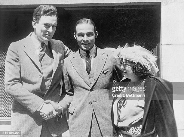 Rudolph Valentino, screen star, whose marriage to Winifred Hudnut resulted in his being arrested for bigamy, was released on bail furnished by June...