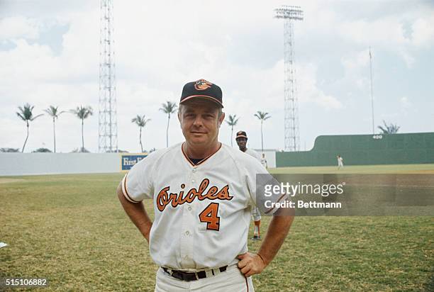 Miami, Florida: Earl Weaver, Baltimore Orioles manager, spring training.