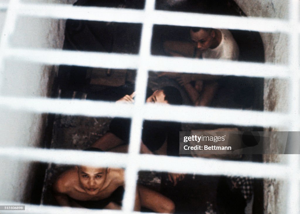 Prisoners in Tiger Cage in Vietnam