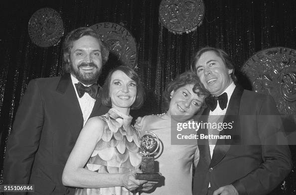 The four top Tony Award winners get together after the presentations