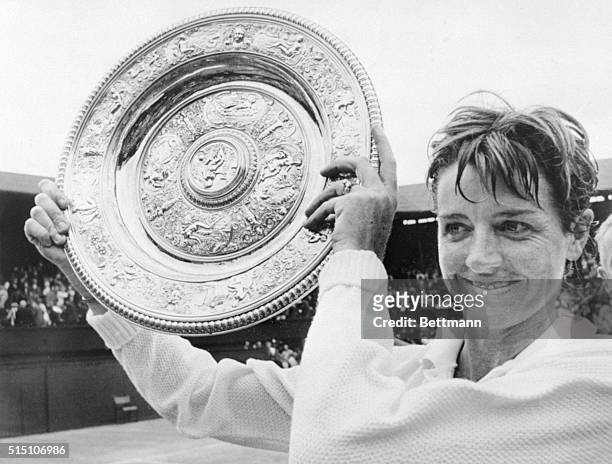 Queen of the Court. London: A proud moment and a proud day for Australian Margaret Court, as she holds aloft her silver winner's plate, which had...