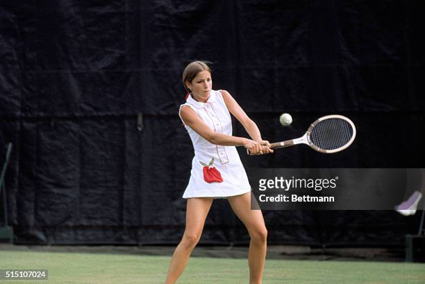Forest Hills, Queens, New York, New York: Chris Evert displays the winning form that has carried her into the quarterfinals of the U.S. Open tennis...