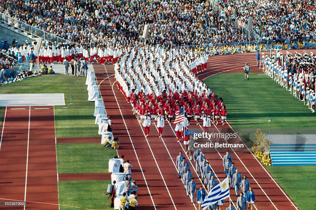 U.S. Team Entering Olympic Stadium