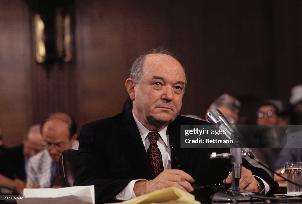 Former Secretary of State Dean Rusk, testifying before the Senate ...