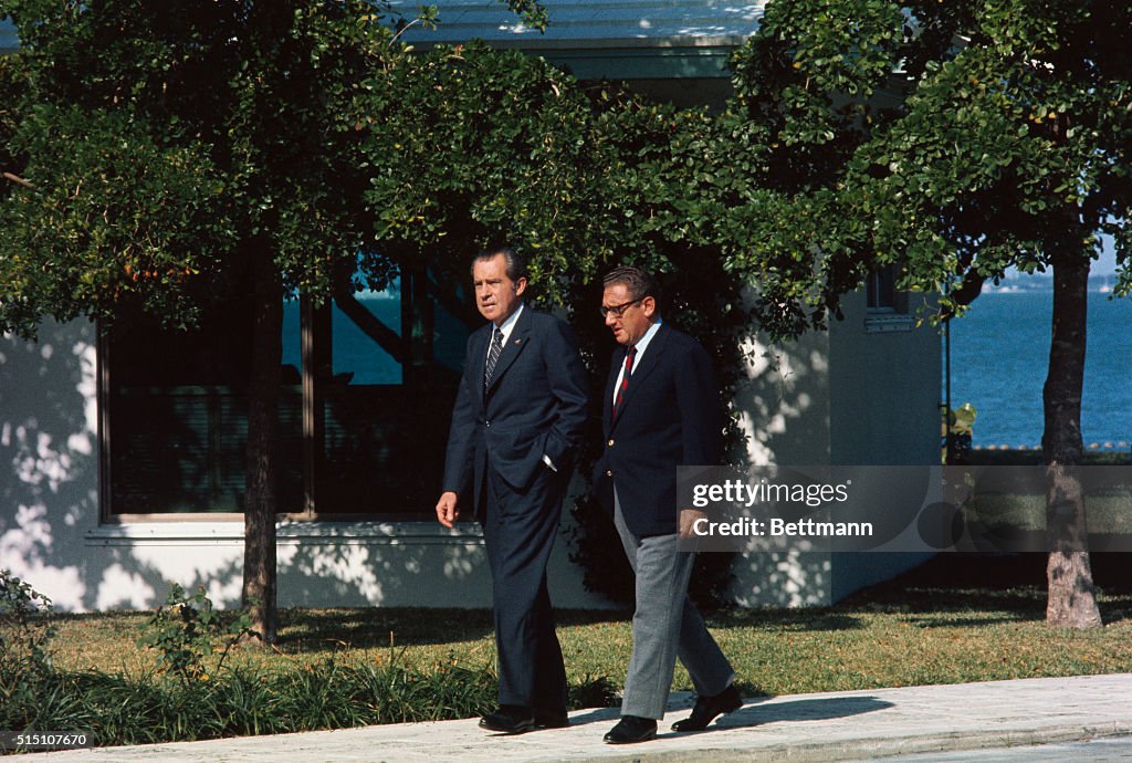 President Richard Nixon and Henry Kissinger Talking