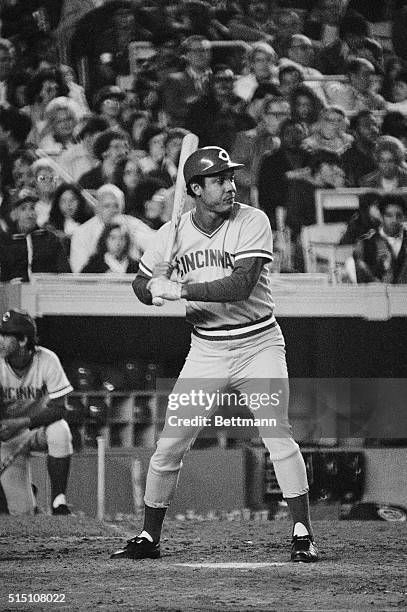 Cinncinatti Reds' Tony Perez batting in game against N.Y. Mets. May 2 Shea Stadium.