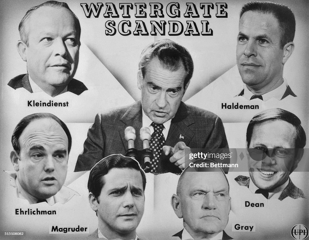 President Nixon and Officials Involved in Watergate Scandal