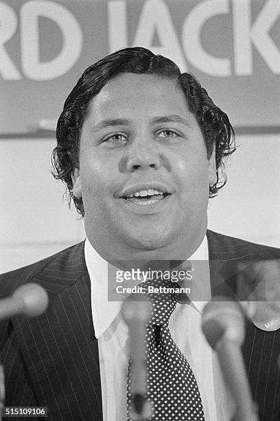 Maynard Jackson, the 35 year-old lawyer, is the picture of confidence at a press conference in Atlanta, October 3rd, at which time he predicted that...