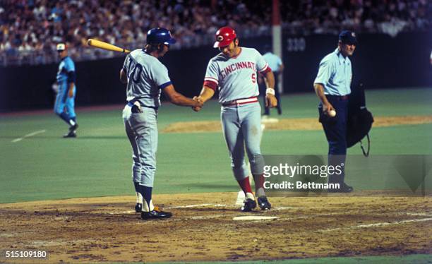 Johnny Bench of the Cincinnati Reds is shown during All Star game.