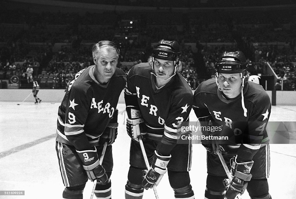 Ice Hockey Players Gordon Howe and Sons