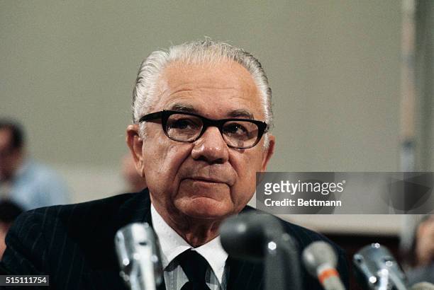 Washington, D. C.: Leon Jaworski, testifying before Congress 11/8, for the first time since he was sworn in as special Watergate prosecutor, told the...