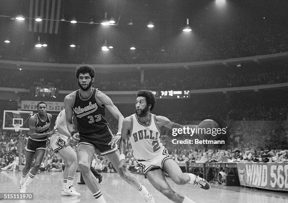 Norm Van Lier Driving Past Kareem Abdul-Jabbar Norm Van Lier Driving Past Kareem Abdul-Jabbar