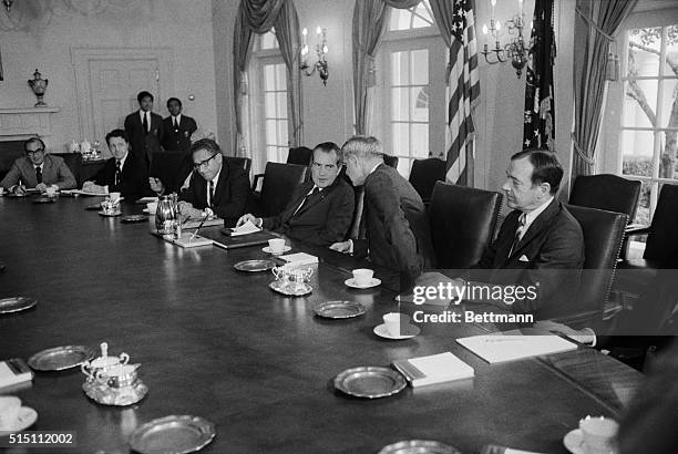 President Nixon summoned his cabinet to the White House 8/6 to give a personal account of his statement Monday he withheld damaging information about...