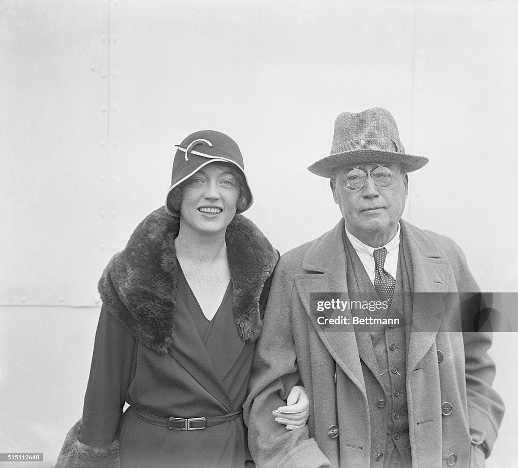 Marion Davies Posing with Her Father