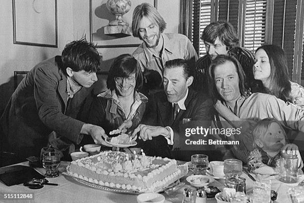 Actor John Carradine , holds a reunion with his family to celebrate his 68th birthday. Marking the second time in the family history that the clan...