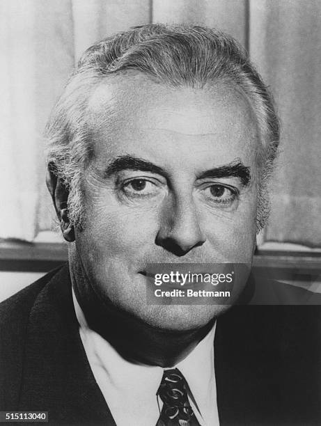 Portrait of the Prime Minister of Australia in 1973, Edward Gough Whitlam.