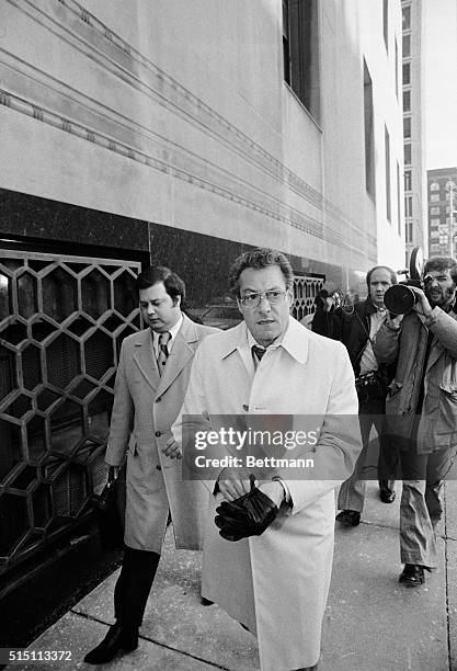 Salvatore Briguglio, of Paramus, New Jersey, leaves the Federal Courthouse December 4 after appearing before the Grand Jury investigating the...
