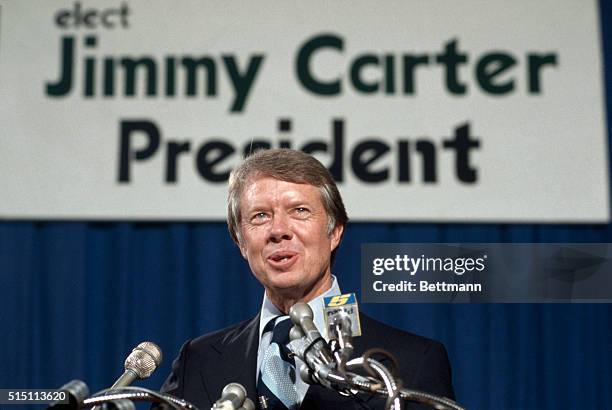 Atlanta, Georgia. Georgia Governor Jimmy Carter formerly announces intention to seek Dem. President candidacy, Washington DC.